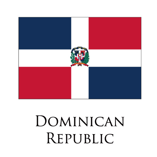 Dominican Republic flag logo vinyl decal